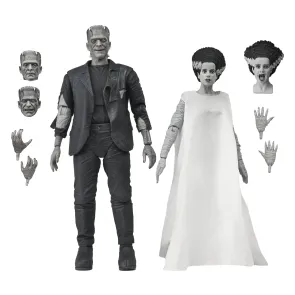 Universal Monsters Actionfiguren 2er-Pack Frankensteins Braut 90th Anniversary The Monster & His Mate (B&W) 18 cm