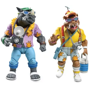 Teenage Mutant Ninja Turtles (Cartoon 1980) Actionfiguren 2er-Pack Vacation Bebop and Rocksteady 18 cm