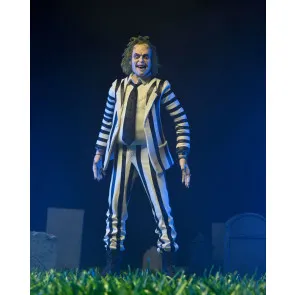 Beetlejuice 1988 Actionfigur Beetlejuice Black and White Striped Suit 18 cm