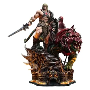 Masters of the Universe Real Elite Masterline Series Statue 1/4 He-Man & Battle Cat 86 cm 