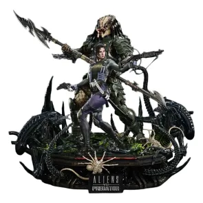 Aliens vs. Predator (Comic) Ultimate Premium Masterline Statue 1/4 Machiko & Broken Tusk Predator 79 cm