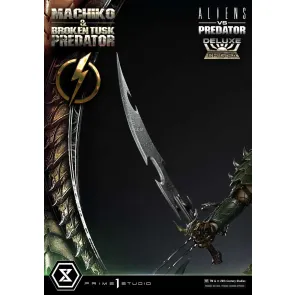 Aliens vs. Predator (Comic) Ultimate Premium Masterline Statue 1/4 Machiko & Broken Tusk Predator Deluxe Version 84 cm