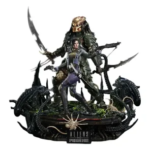 Aliens vs. Predator (Comic) Ultimate Premium Masterline Statue 1/4 Machiko & Broken Tusk Predator DX Bonus Version 84 cm