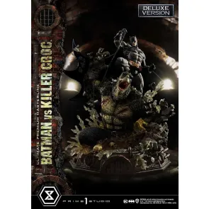 Batman Ultimate Premium Masterline Series Statue Batman Versus Killer Croc Deluxe Version 71 cm