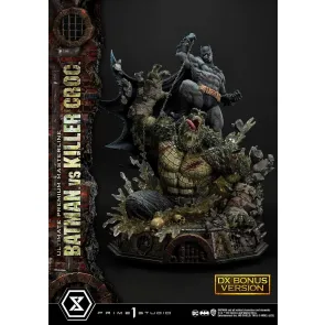 Batman Ultimate Premium Masterline Series Statue Batman Versus Killer Croc Deluxe Bonus Version 71 cm