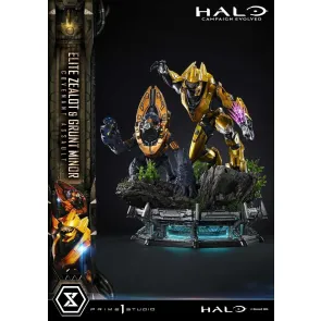 Halo: Campaign Evolved Ultimate Premium Masterline Series Statue 1/4 Elite Zealot & Grunt Minor: Covenant Assault 81 cm