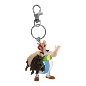 Asterix Schlüsselanhänger Obelix mit Wildschwein14 cm