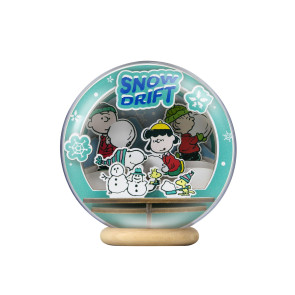 Die Peanuts Puremind Modellbausatz Wooden Theater Globe Snow Drift