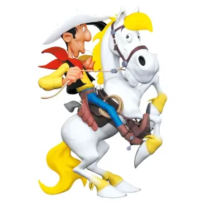 Lucky Luke Resin Statue Lucky Luke auf dem sich aufbäumenden Jolly Jumper 25 cm
