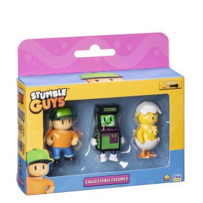 Stumble Guys: Wave 2 3er-Figuren-Fensterbox Sammelfiguren Mr Stumble + Stumble Invaders + Hatchling