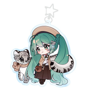 Hatsune Miku Acryl Schlüsselanhänger Kawaii Winter Time