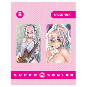 Super Sonico Ansteck-Buttons Doppelpack Set B