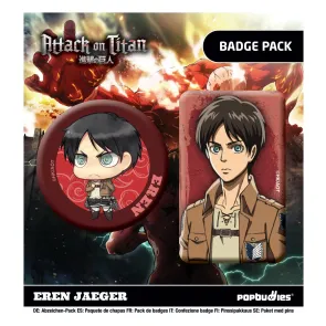 Attack on Titan Anstecker 2er-Pack Eren Jaeger