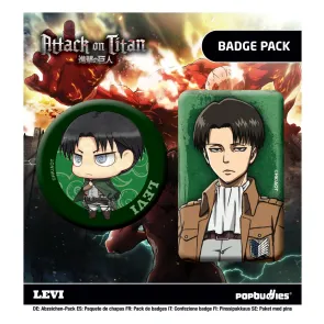 Attack on Titan Anstecker 2er-Pack Levi