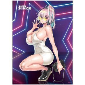 Super Sonico Fabric Poster Super Star  84 x 118 cm