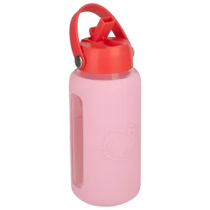 Sanrio Glas Trinkflasche Hello Kitty mit Hülle