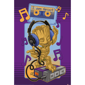 Marvel Poster Set Guardians of the Galaxy Groot Cassette 61 x 91 cm (4)