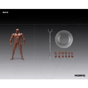 Inart Actionfigur 1/12 Blank Male Body Black 17 cm 