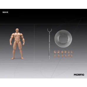 Inart Actionfigur 1/12 Blank Male Body White 17 cm 