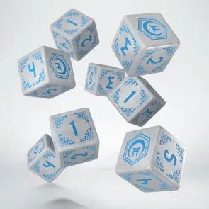 Shadow Scar 8er Würfel Set Essential White & Blue