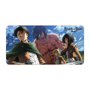 Attack on Titan XXL Mousepad Eren, Mikasa, Armin, Levi