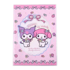 Sanrio Notizbuch Kuromi & My Melody Pastel Flower Holographic Checkered