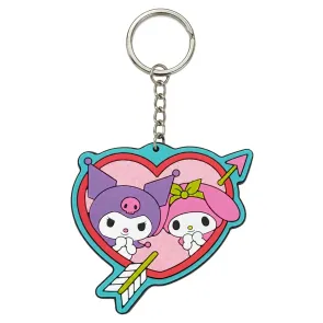 Sanrio Gummi-Schlüsselanhänger Kuromi & My Melody 6 cm