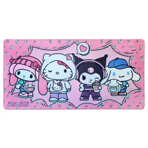 Sanrio Pink Black Party Series XXL Mousepad Hello Kitty & Friends Pop