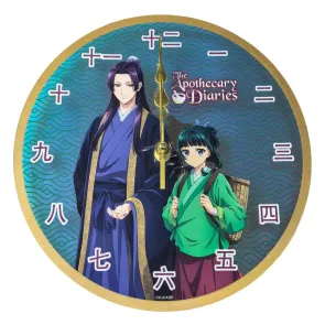 Die Tagebücher der Apothekerin Acryl Wanduhr Maomao & Jinshi Holographic 24 x 24 cm