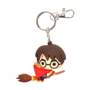 Harry Potter Gummi-Schlüsselanhänger Harry Potter & Broomstick 7 cm