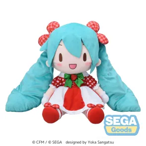 Character Vocal Series 01: Hatsune Miku Fuwa Petit Plüschfigur Hatsune Miku x Love and Berry Dress Up and Dance! Lovely Strawberry 40 cm