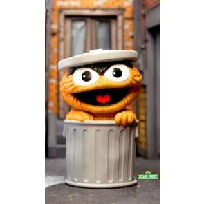 Sesamstraße FUN! FUN! Soft Vinyl Figur Oscar the Grouch (Orange) 13 cm    