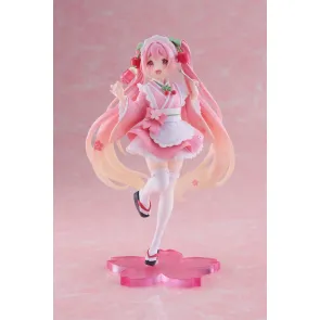 Hatsune Miku PVC Statue Newley Written Sakura Miku Japanese Cafe Ver. Reissue 18 cm 