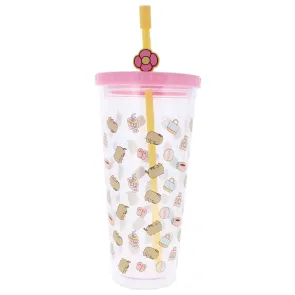 Pusheen Becher mit Strohhalm 700 ml