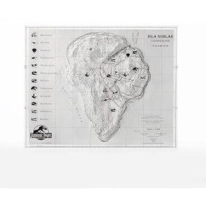 Jurassic Park Topographische Karte Isla Nublar