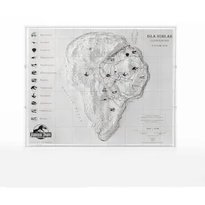 Jurassic Park Topographische Karte Isla Nublar 