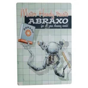 Fallout Me­tall­schild Mr. Handy 