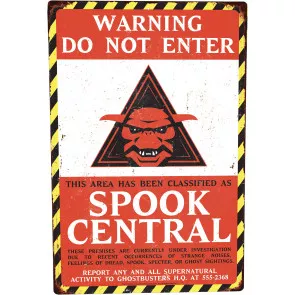 Ghostbusters Me­tall­schild Spook Central