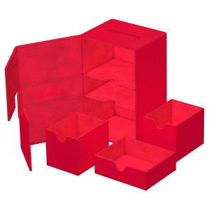 Ultimate Guard Twin Flip`n`Tray 160+ XenoSkin Monocolor Rot