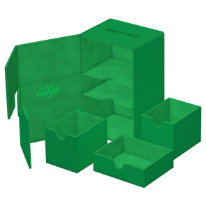 Ultimate Guard Twin Flip`n`Tray 160+ XenoSkin Monocolor Grün