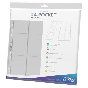 Ultimate Guard 24-Pocket QuadRow Pages Side-Loading Transparent (10)