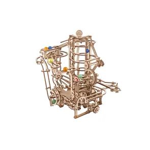 Ugears 3D-Holzpuzzle Murmelbahn mit Spiralaufzug