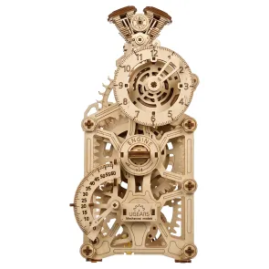 Ugears 3D-Holzpuzzle Motoren-Uhr