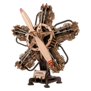 Ugears 3D Modellbausatz aus Holz R-5 Flugzeugmotor 25 cm