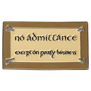 Herr der Ringe Magnet No Admittance (Enamel) 7 cm 