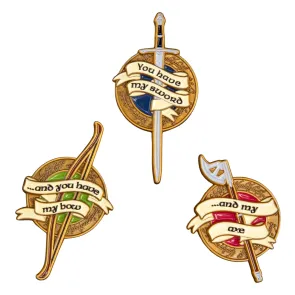 Herr der Ringe Trilogie Pin-Set Weapons of the Fellowship