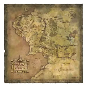 Herr der Ringe Kunstdruck Parchment Map of Middle-earth 59 x 30 cm