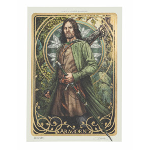 Herr der Ringe Kunstdruck Aragorn Art Card 14 x 21 cm Limited Edition