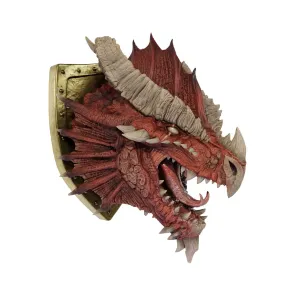 D&D Replicas of the Realms Life-Size Schaumgummi-Figur Ancient Red Dragon Trophy Plaque - Limited Edition 50th Anniversary 56 cm