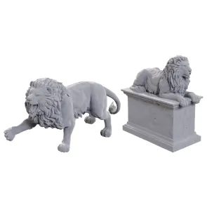 WizKids Deep Cuts Miniatures Miniaturen unbemalt 2er-Pack Stone Lion